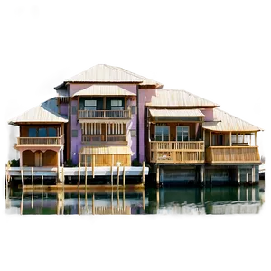 Waterfront Houses Png Qyb PNG image