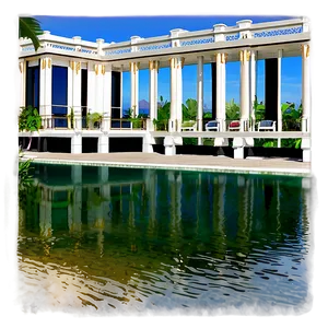 Waterfront Mansion View PNG 05242024
