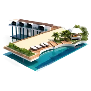 Waterfront Villa Luxury PNG Mvu46