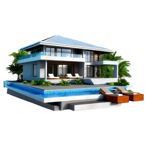Waterfront Villa Luxury PNG Xdl