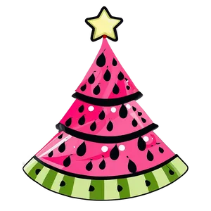 Watermelon Pink Christmas Tree PNG Twm