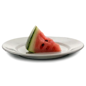 Watermelon Slice On Plate Png 06132024 PNG image