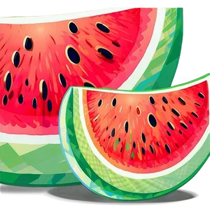 Watermelon Slice Vector PNG Dta PNG