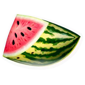 Watermelon Slice With Juice PNG 06132024