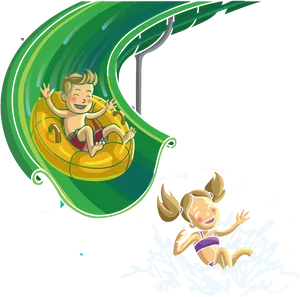 Waterpark Fun Illustration