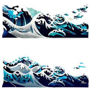 Wave Pattern Silhouette PNG 11