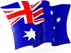 Waving Australian Flag PNG