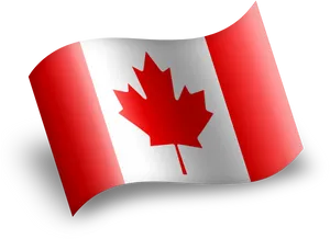 Waving Canadian Flag Graphic PNG image