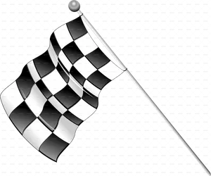 Waving Checkered Flag Finish Line PNG image