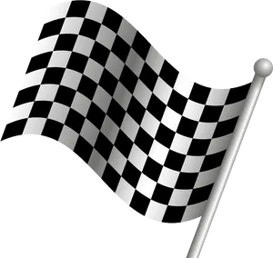 Waving Checkered Flag Graphic PNG image