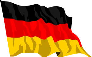 Waving Germany Flag Graphic PNG image