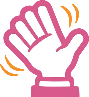 Waving Hand Emoji Graphic PNG image