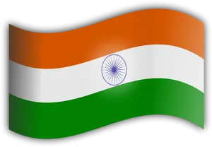 Waving Indian Flag Graphic PNG image