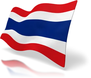 Waving Thai Flag Graphic PNG image