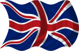 Waving Union Jack Flag PNG image