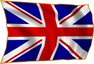 Waving Union Jack Flag PNG image