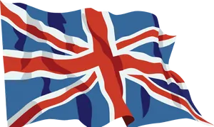 Waving Union Jack Flag PNG image