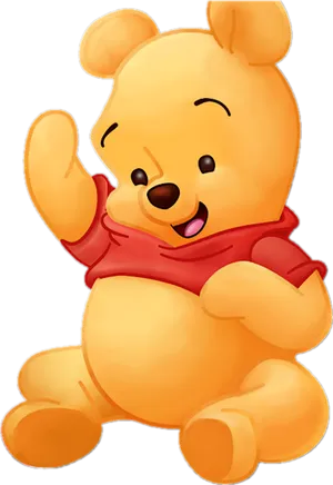 Waving Winniethe Pooh PNG image