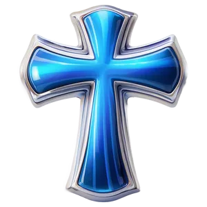 Wavy Blue Cross PNG Djs