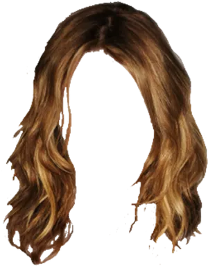 Wavy Brown Hairstyle Transparent Background