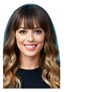Wavy Curtain Bangs PNG Hys48 PNG