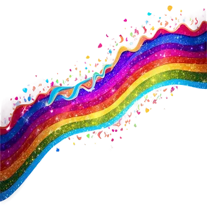 Wavy Glitter Line PNG 18