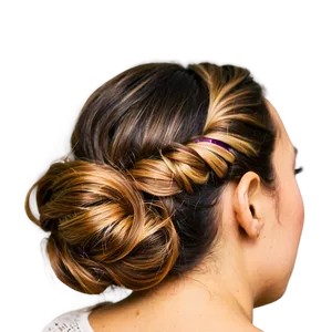 Wavy Hair Bun Style Png 06272024 PNG image