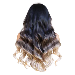 Wavy Hair Ombre Effect PNG Kvx76 PNG