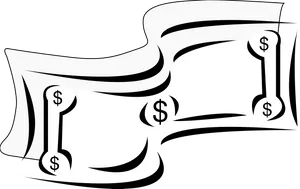 Wavy Money Symbol Graphic PNG