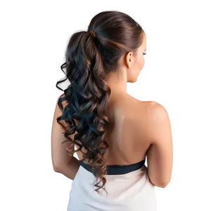 Wavy Ponytail Beauty Png 51 PNG image