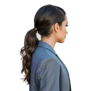 Wavy Ponytail Beauty Png Obo PNG image