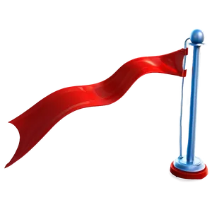 Wavy Red Banner Flag PNG 06122024