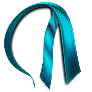 Wavy Teal Ribbon Illustration PNG Lbe75 PNG