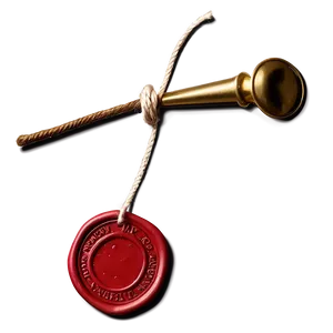 Wax Seal With String PNG Ext89 PNG
