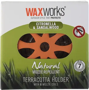 Waxworks Citronella Sandalwood Mozzie Repellent PNG image