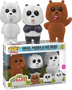 We Bare Bears Funko Pop Figures PNG image