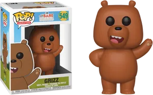 We Bare Bears Grizz Funko Pop PNG image