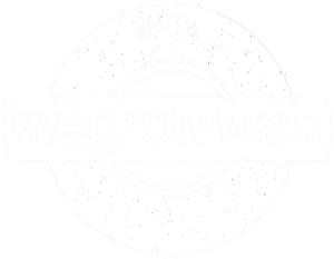 We Grow Wax Logo Blackand White PNG image