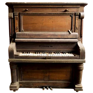 Weathered Antique Upright Piano PNG 37
