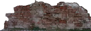 Weathered Brick Wall Remnants PNG image