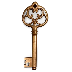 Weathered Bronze Key PNG 06252024