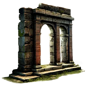Weathered Building Ruins PNG 45