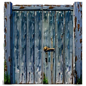 Weathered Farmhouse Door Png Uxc PNG image