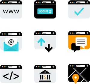 Web Browser Icons Login Highlighted PNG