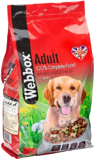 Webbox Adult Dog Food Beef Vegetables Pack PNG
