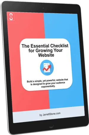 Website Growth Checklist Tablet Display