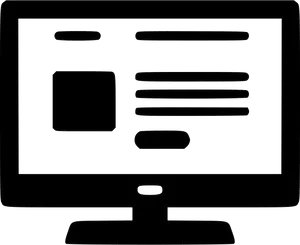 Website Layout Outline Vector PNG image