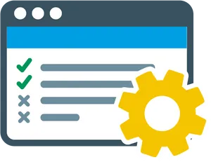 Website Settings Checklist Icon PNG