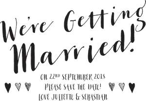 Wedding Announcement Calligraphy PNG image