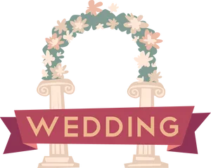 Wedding Arch Floral Decoration PNG